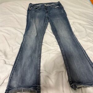 Vanity Distressed Blue Flare Jeans